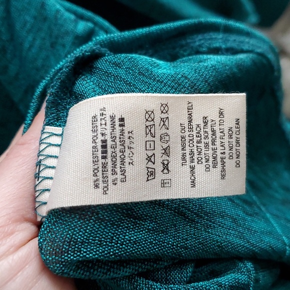 Women's Free People Killer Queen Green V-Neck Blouse Tee Size S - Picture 6 of 11